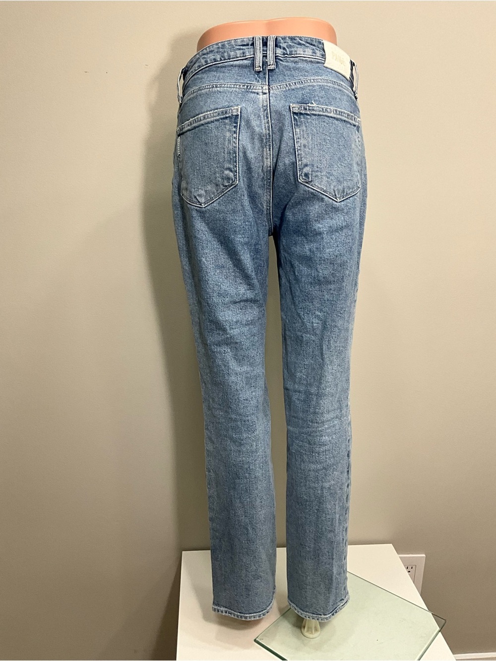 PAIGE Stella Light Wash Straight Leg Jeans Size 27 High Rise Cropped Denim - Picture 4 of 9